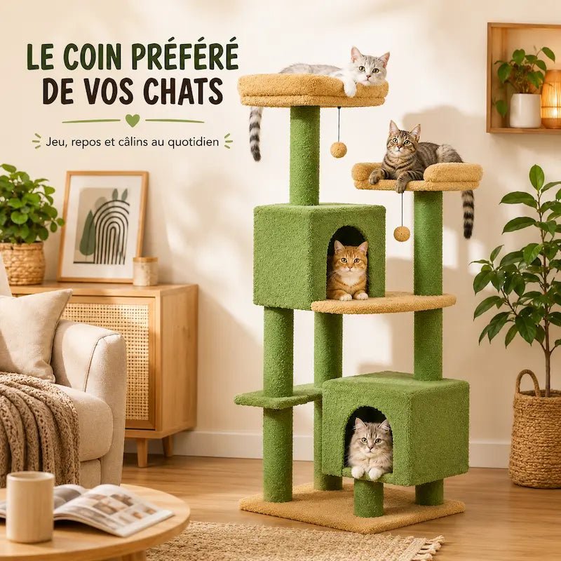 Arbre à chat 130 cm - Stable & spacieux | Felikit