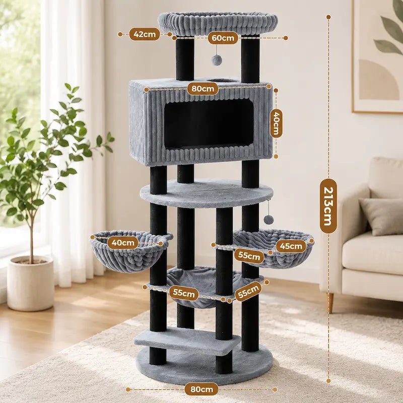 Arbre à chat condo spacieux - Confort XXL | Feliora