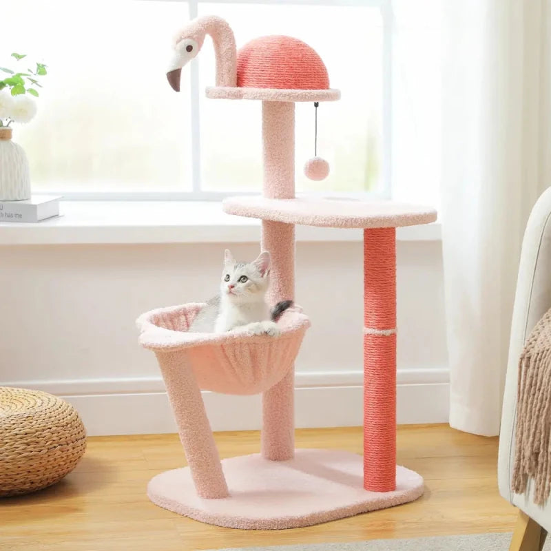 Arbre à chat flamant rose - Style & confort | Félinia