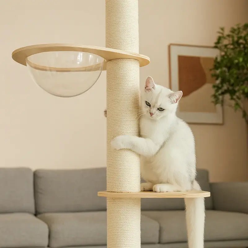 Arbre à chat plafond réglable - Stable sans perçage | Mewparnasse