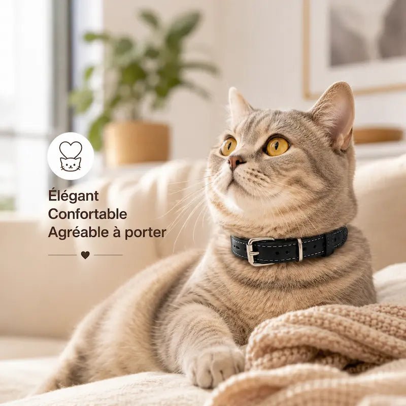 Collier cuir pour chat – Élégance & confort | LeatherCat