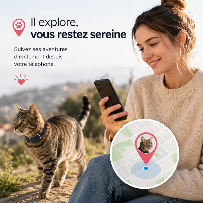 Collier GPS chat avec carte SIM - Localisez votre chat | MiaouTrack