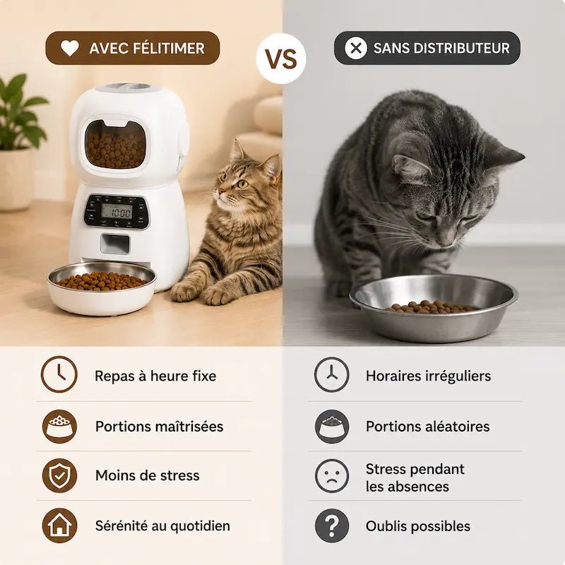 Distributeur croquettes chat programmable – Zéro oubli | FéliTimer
