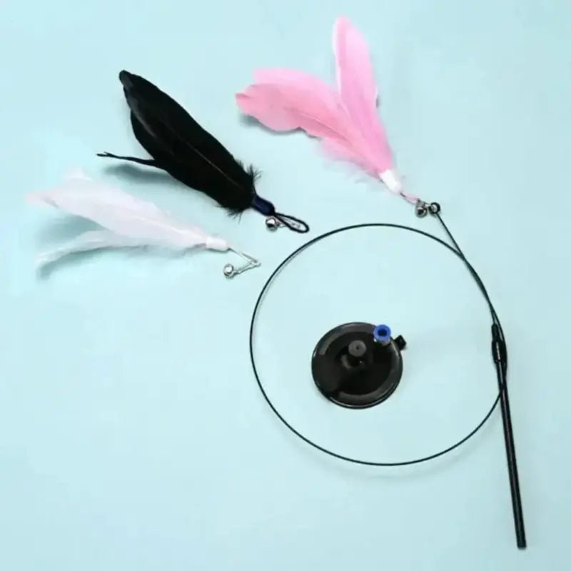 Jouet pour chat plume à ventouse - Amusement garanti | PlumeStick