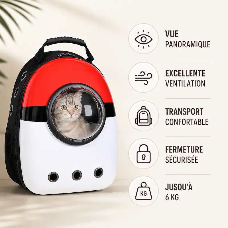 Sac à dos hublot chat - vision 360° | Astronocat