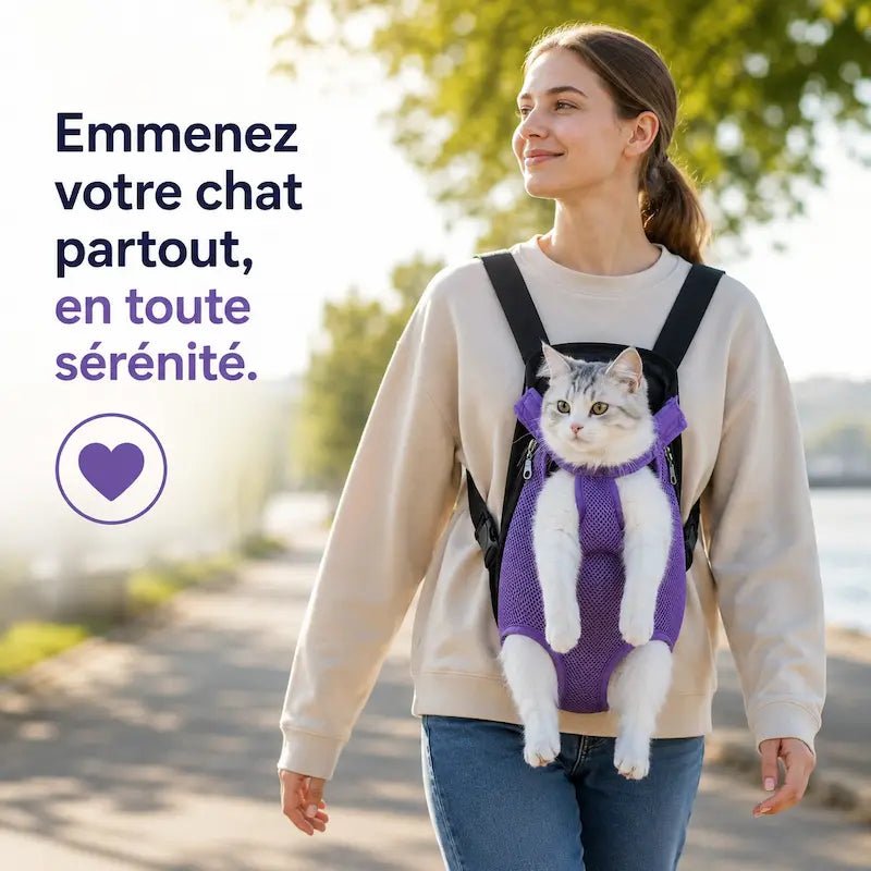 Sac à dos promenade chat - confort total | PawVia